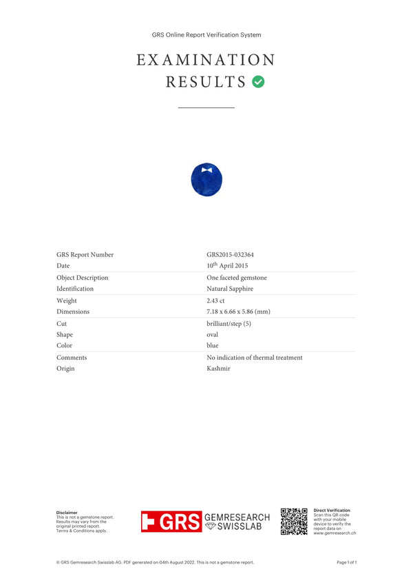 Kashmir Blue Sapphire (Neelam) 2.43 Carats - Media 6