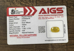Yellow Sapphire - 3.61 Carats