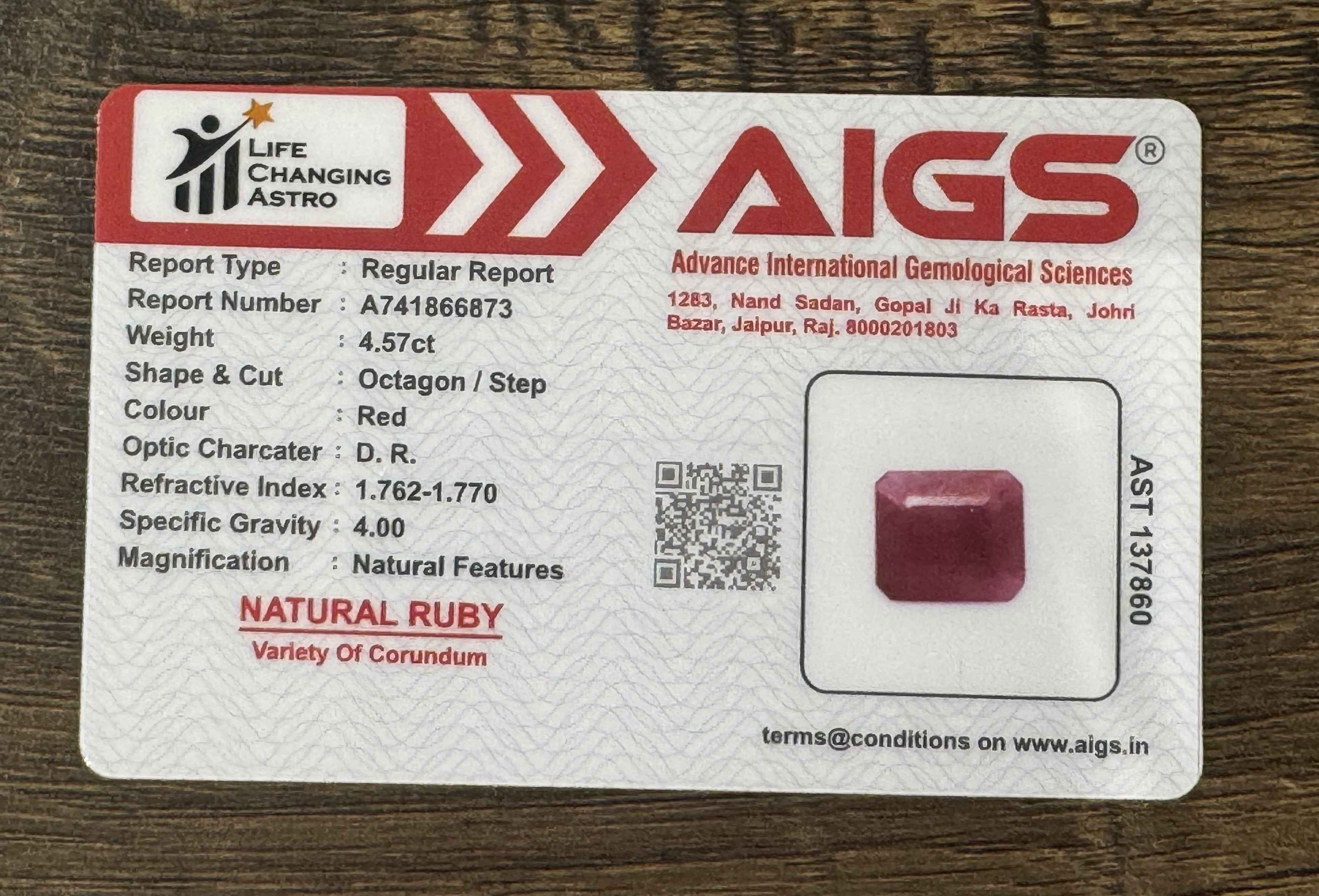 Ruby - 4.57 Carats