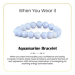 
                    
                      aquamarine bracelet, natural aquamarine gemstone bracelet, calm communication crystal, emotional clarity stone jewelry, grounding gemstone bracelet, soothing energy bracelet, daily wear spiritual bracelet, bracelet by acharya lavbhushan, when you wear it 
                    
                  