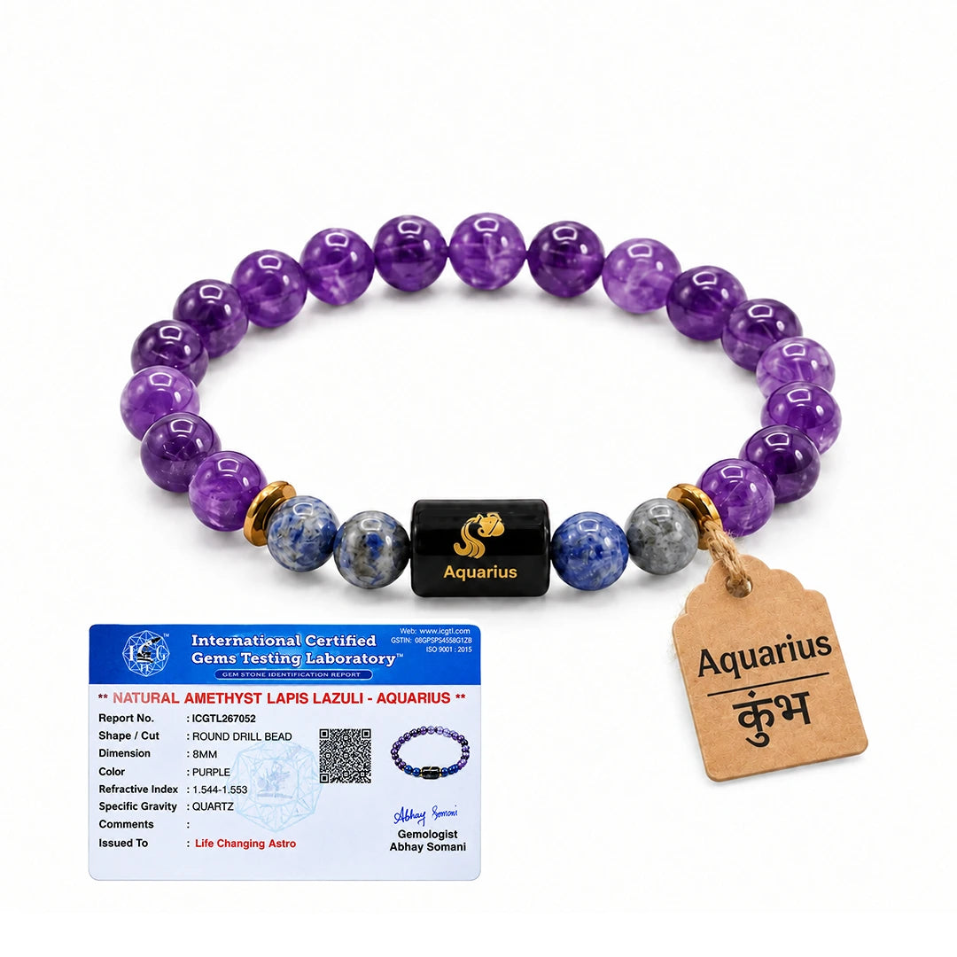 Aquarius (Kumbh) Rashi Bracelet