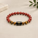 Aries (Mesh) Rashi Bracelet – Natural Red Jasper & Tiger Eye