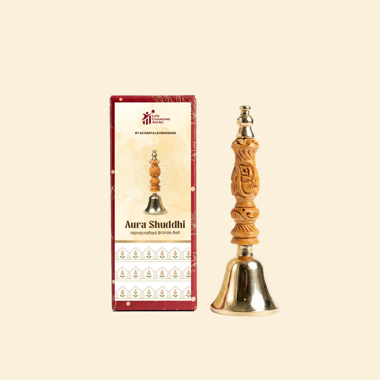 
                    
                      aura suddhi brass bell, handcrafted brass pooja bell, temple bell for pooja, sound healing brass bell, spiritual bell for meditation, sanatan dharma pooja bell, negative energy cleansing bell, vastu bell for home temple, brass bell for rituals, brass bell by acharya lavbhushan
                    
                  