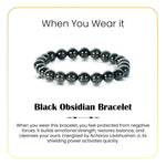 
                    
                      black obsidian bracelet, natural black obsidian stone bracelet, protection grounding gemstone, negativity cleansing crystal, emotional balance stone jewelry, daily wear spiritual bracelet, protective gemstone bracelet, bracelet by acharya lavbhushan, when you wear it 
                    
                  