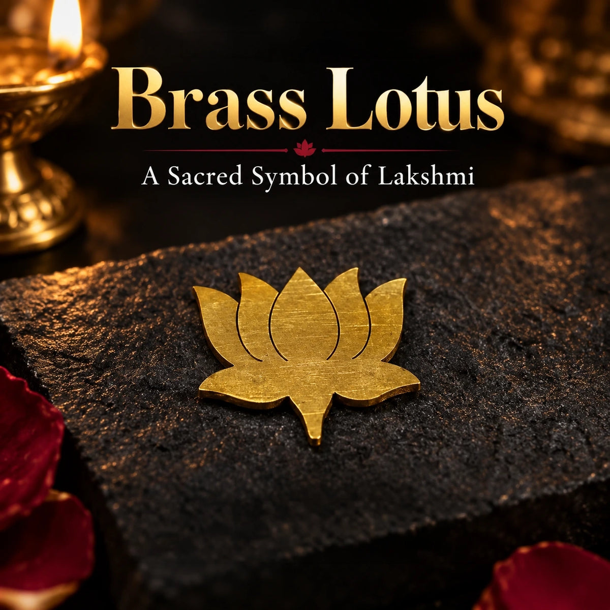 Brass Lotus 1 Inch