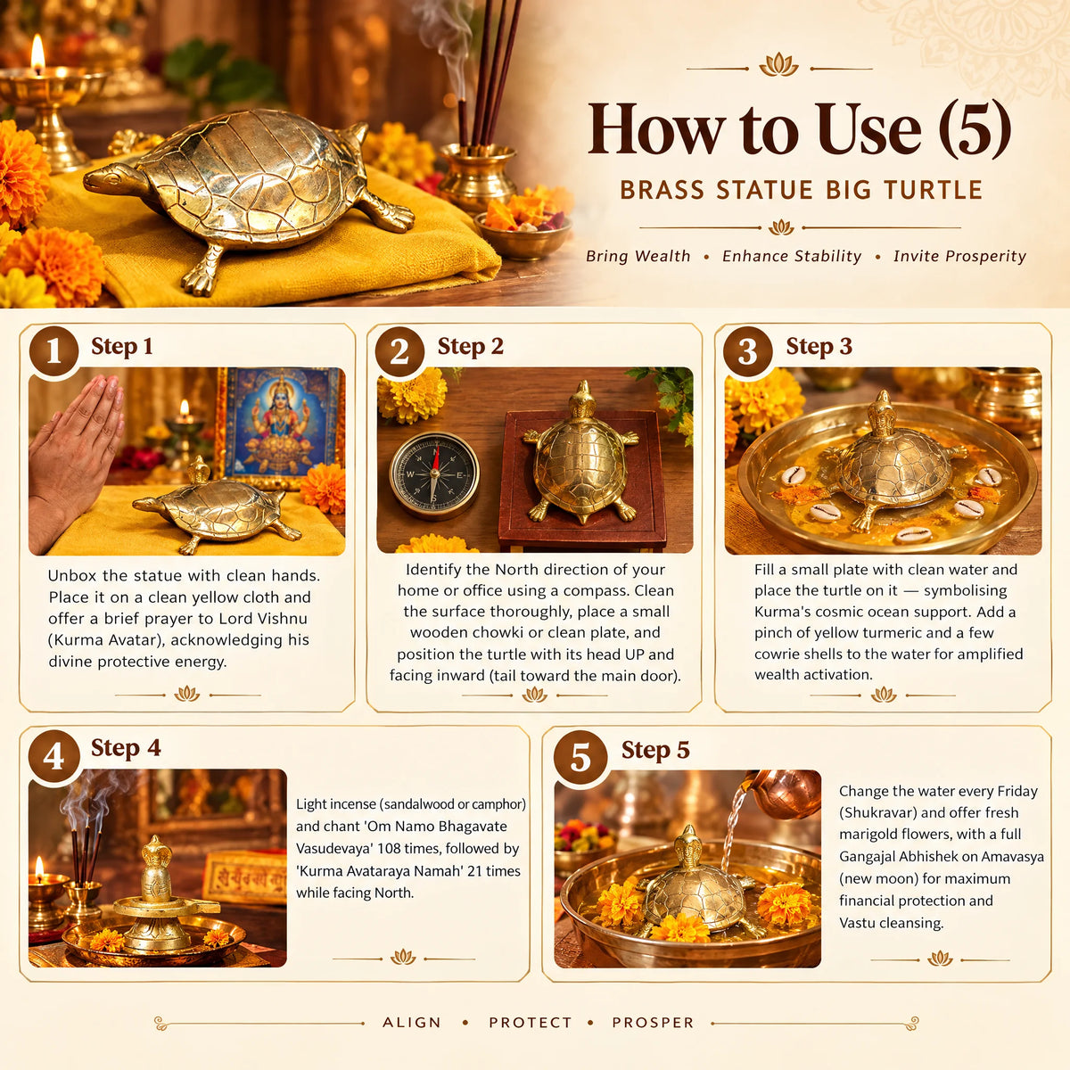 Brass Statue Big Turtle