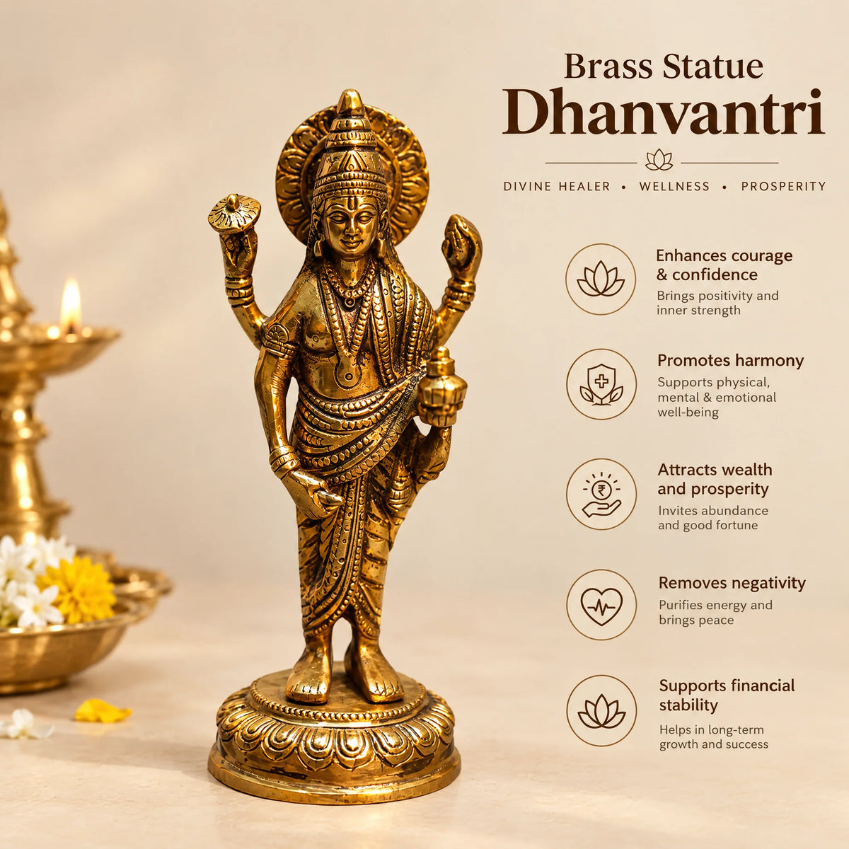 Brass Statue Dhanvantri