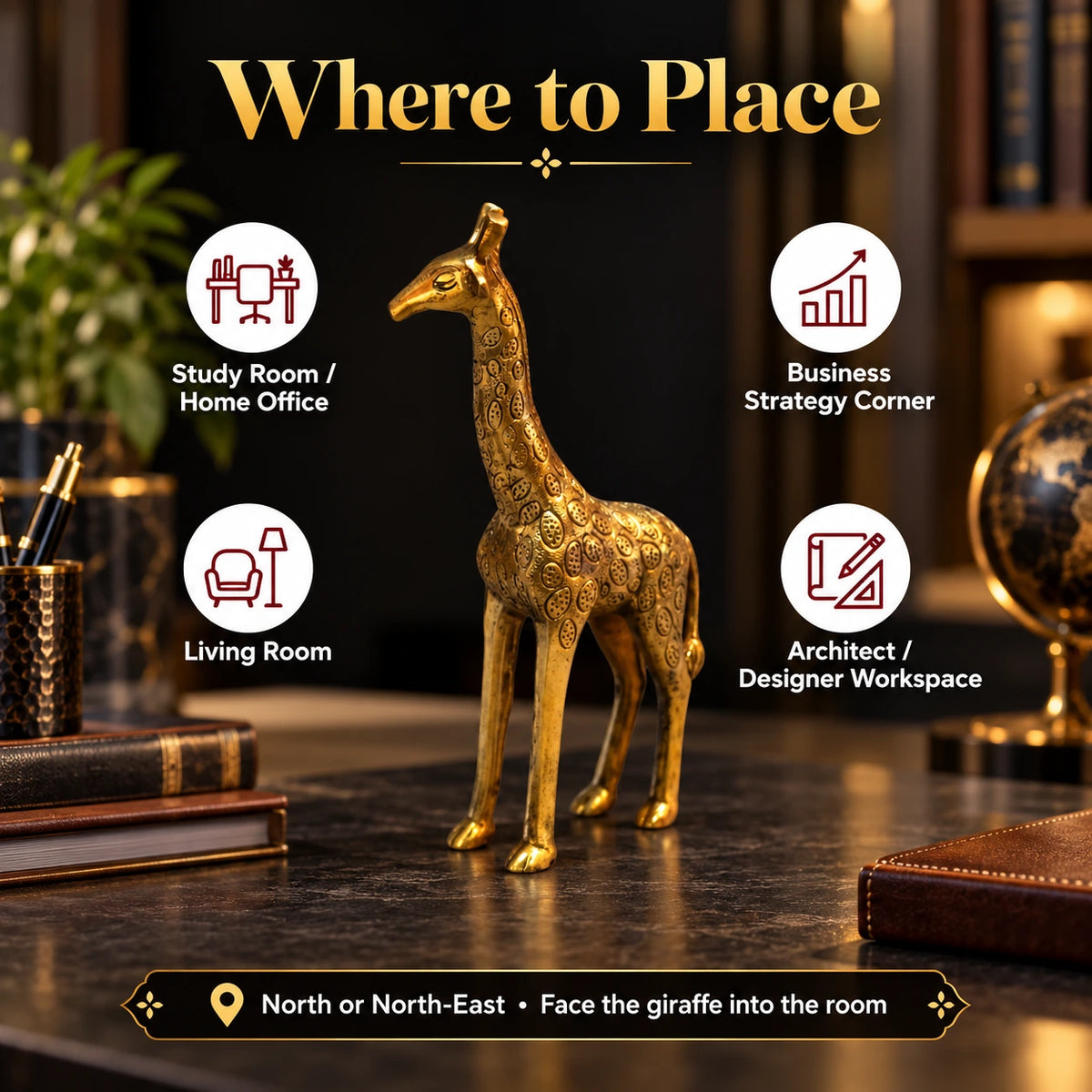 Brass Statue Giraffe