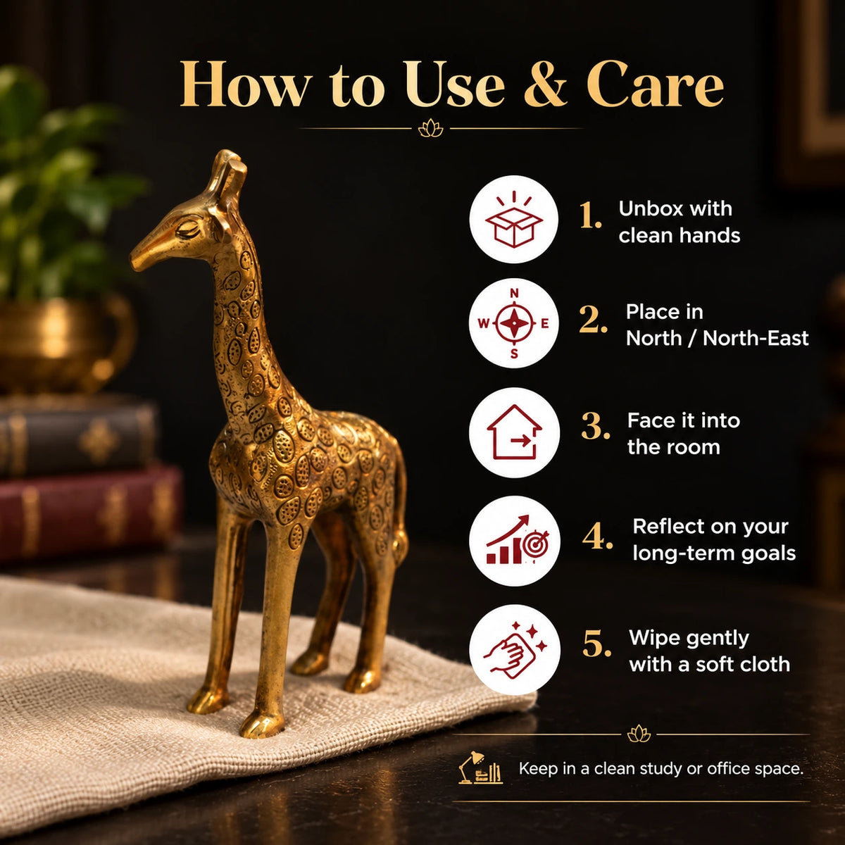 Brass Statue Giraffe