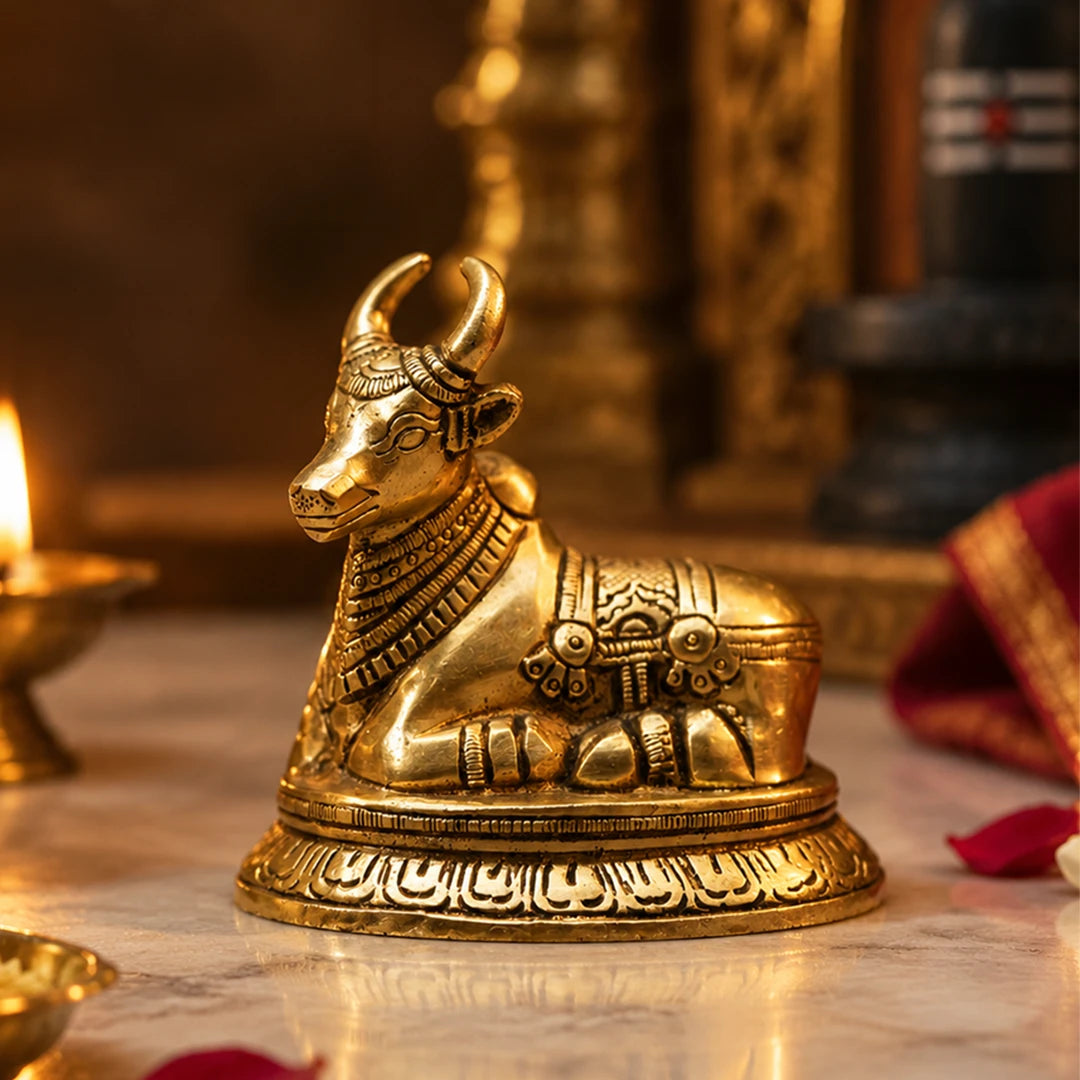 Brass Statue Nandi Ji