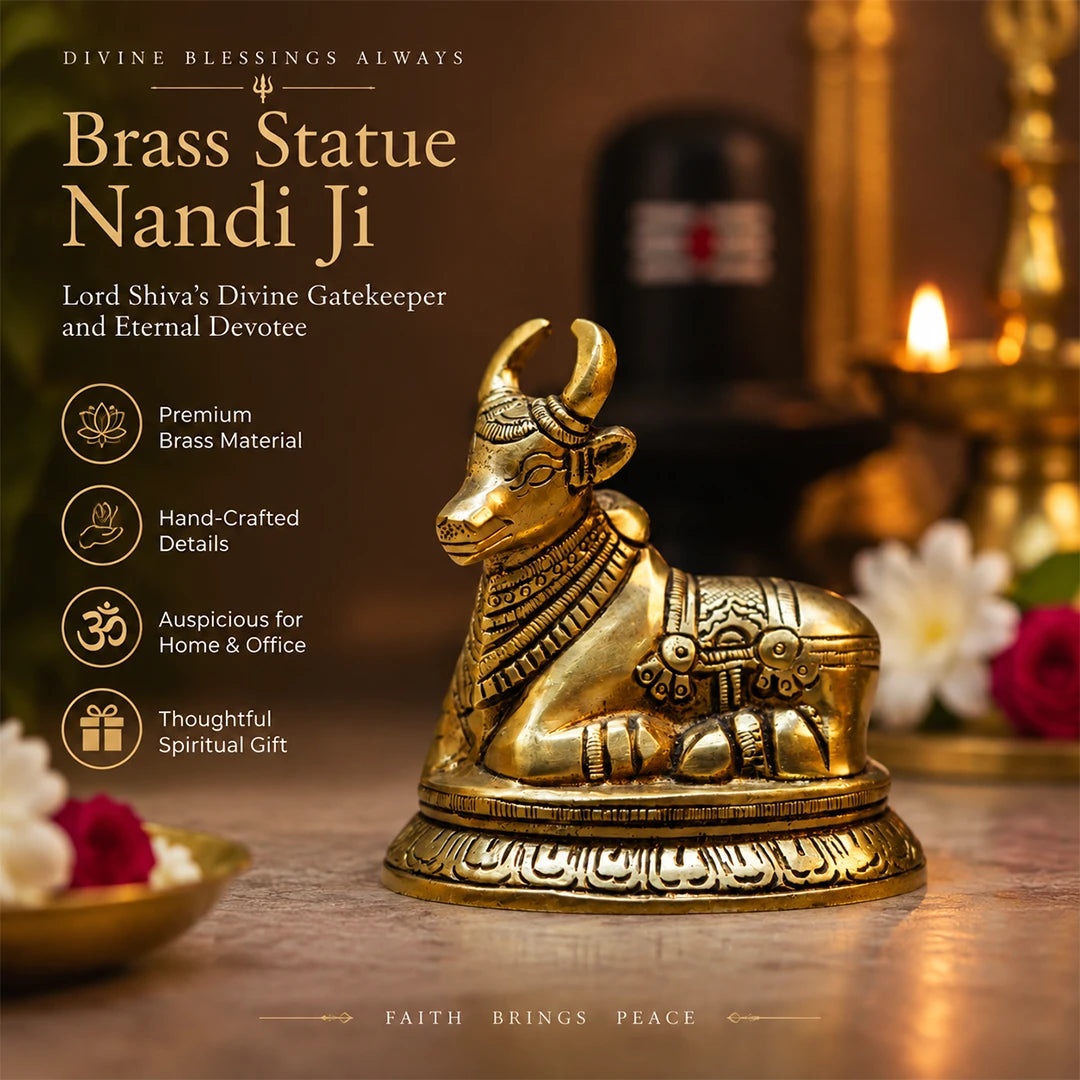 Brass Statue Nandi Ji