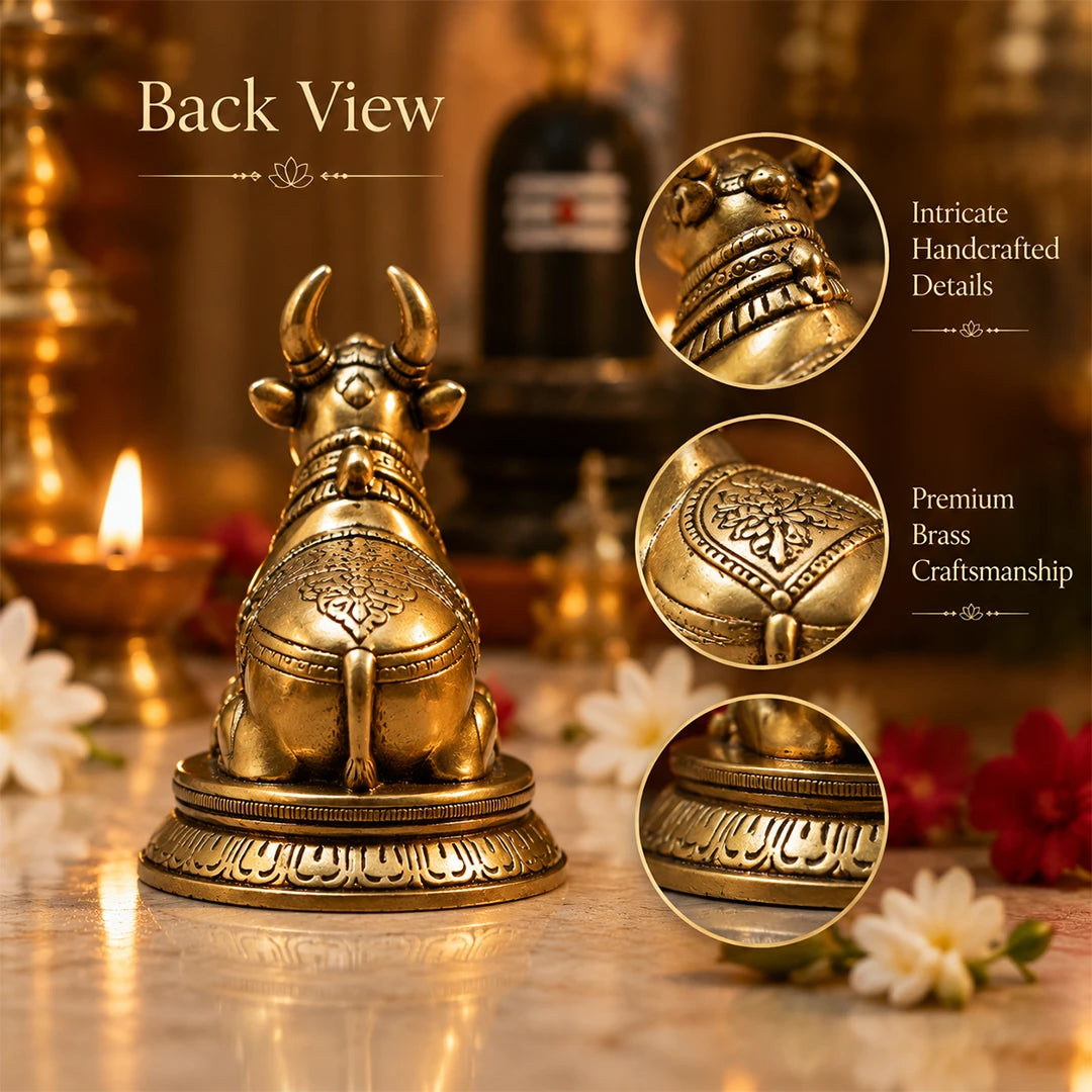 Brass Statue Nandi Ji
