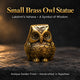 Brass Statue Small Owl