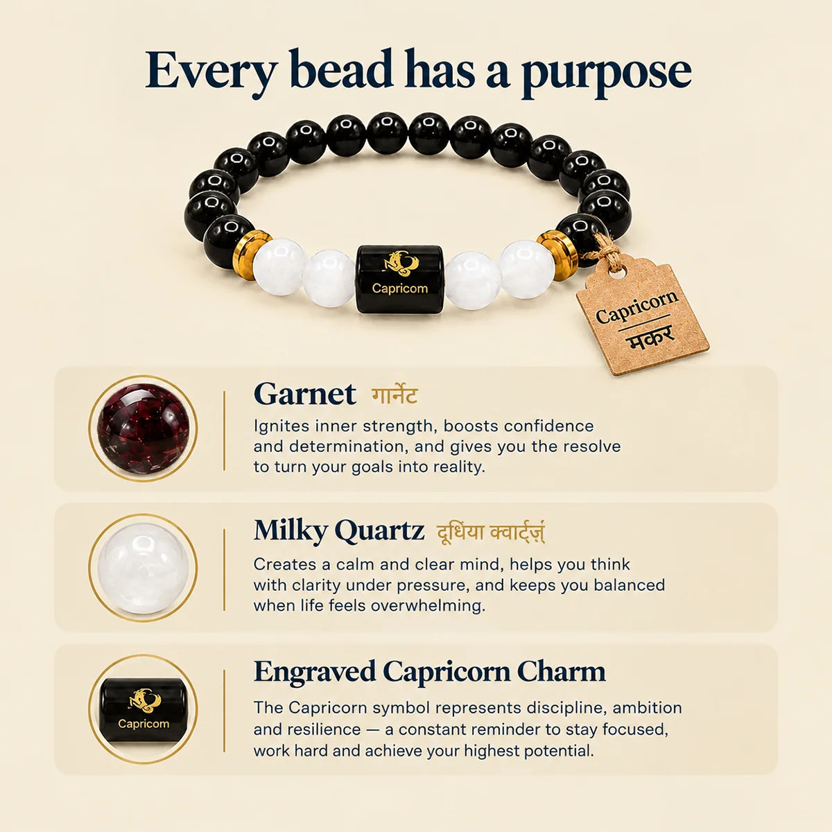 Capricorn (Makar) Rashi Bracelet
