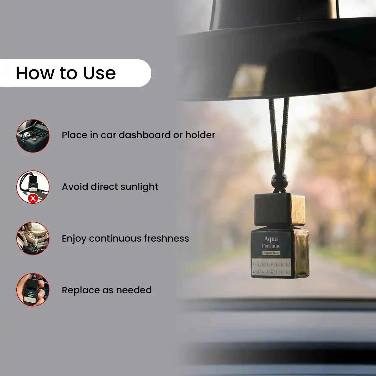 
                    
                      car perfume aqua acharya lavbhushan, aqua car freshener, essential oil car perfume, alcohol free car fragrance, natural car air freshener, odour neutralizing perfume, calming fresh car scent, long lasting car freshness, how to use 
                    
                  