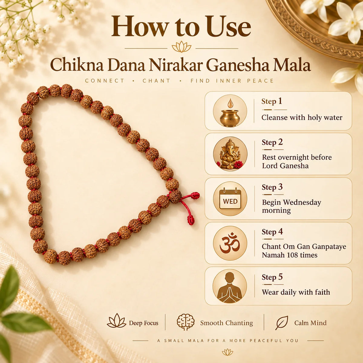 Chikna Dana Nirakar Ganesha Mala