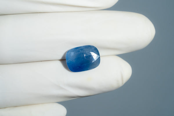 Natural Blue Sapphire (Neelam) 7.08 Carats - Media 3