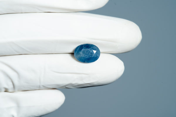 Natural Blue Sapphire (Neelam) 5.80 Carats - Media 4