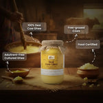 
                    
                      desi cow ghee, pure desi cow ghee, traditional cow ghee, bilona style cow ghee, sattvic desi ghee, ayurvedic cow ghee, grainy texture desi ghee, natural cow milk ghee, desi cow ghee by acharya lavbhushan
                    
                  