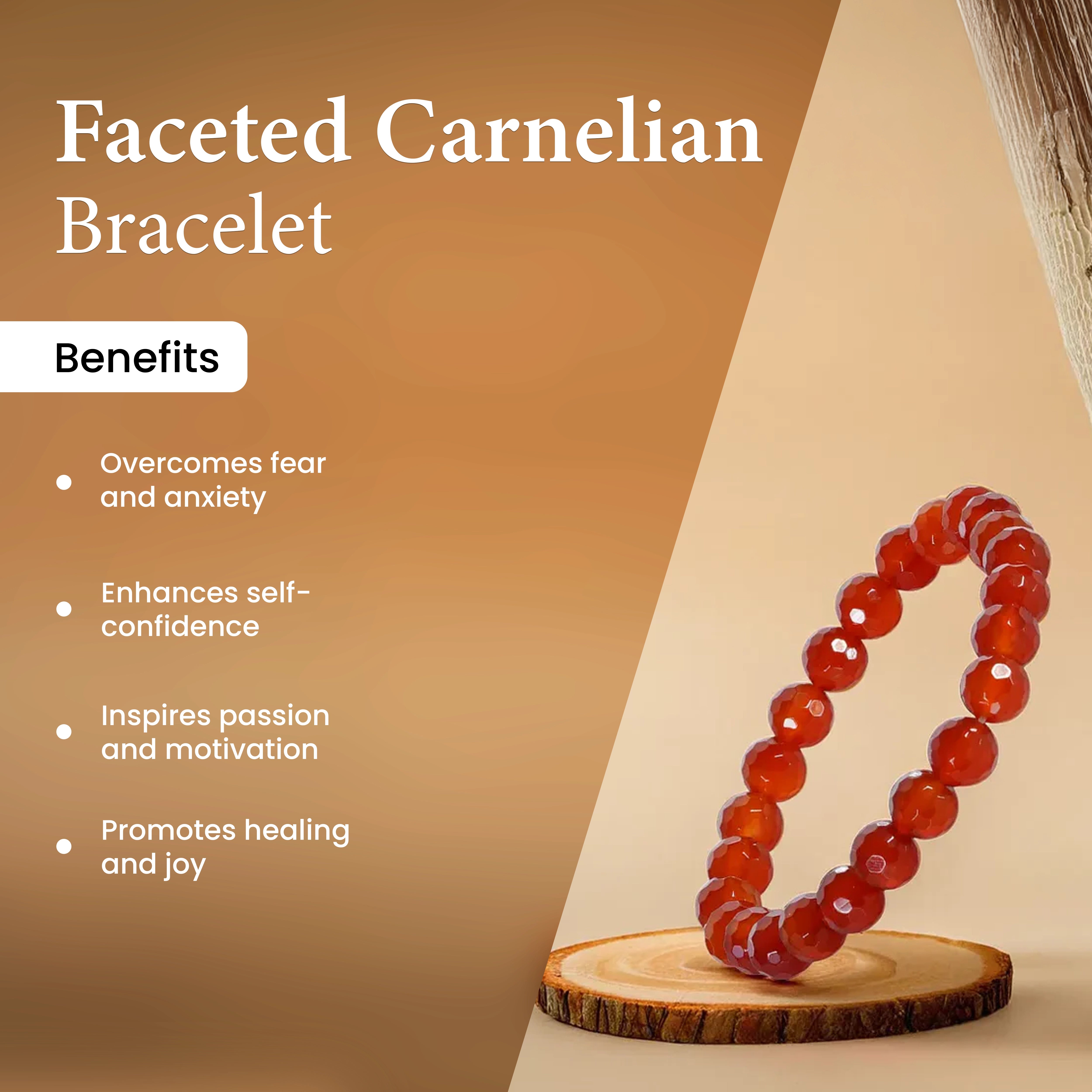 Faceted Carnelian Bracelet