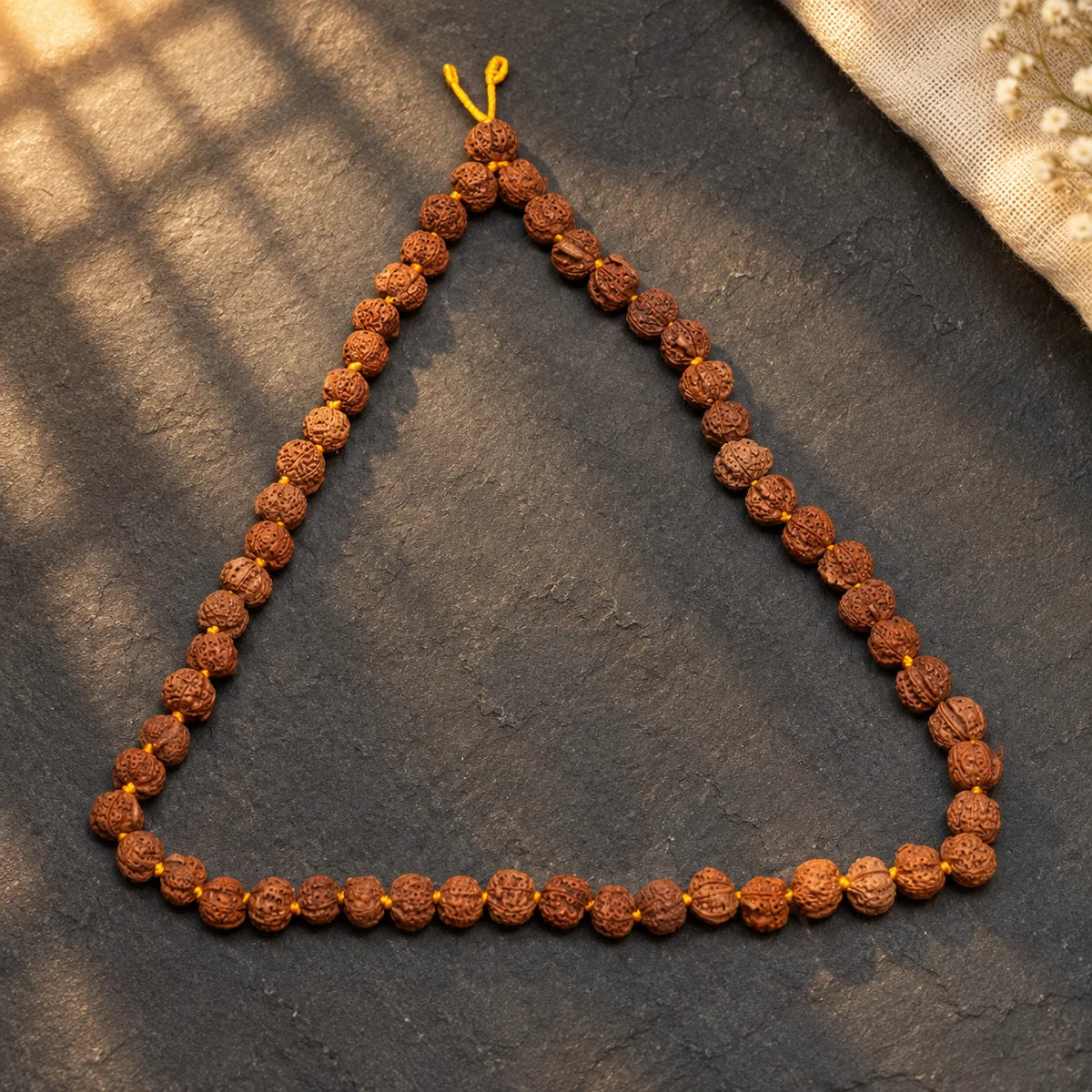 Ganesha Mukhi Mala Yellow
