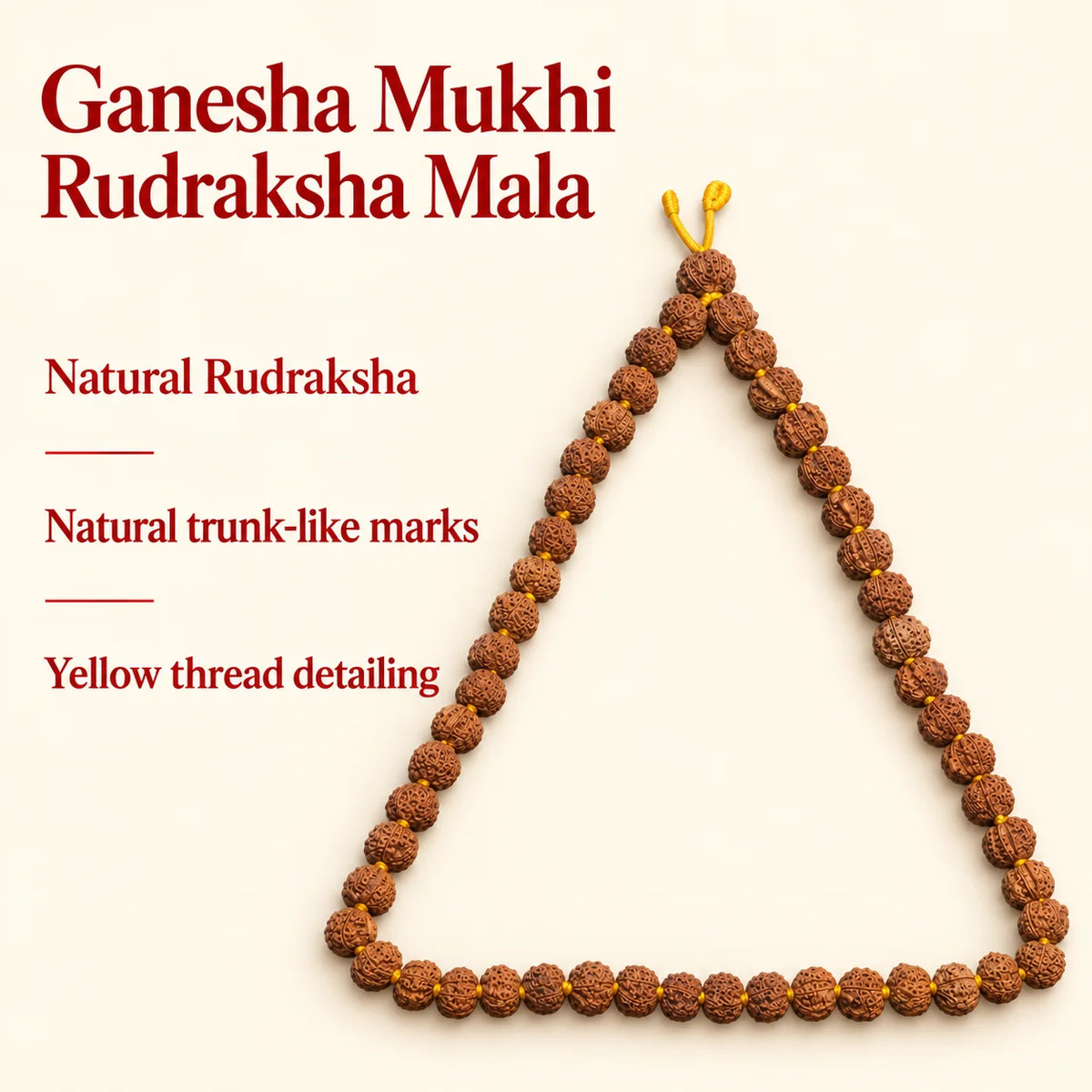 Ganesha Mukhi Mala Yellow