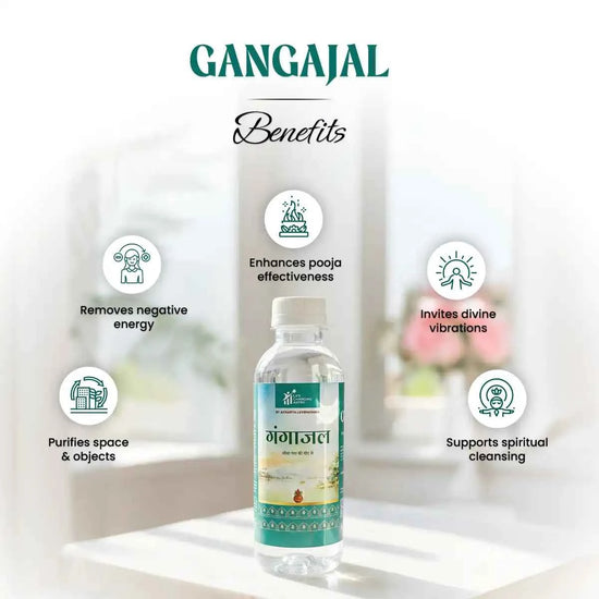 gangajal, ganga jal for pooja, holy water gangajal, gangajal for purification, spiritual cleansing water, sanatan dharma pooja water, temple gangajal, sacred ganga water, gangajal by acharya lavbhushan, benefits