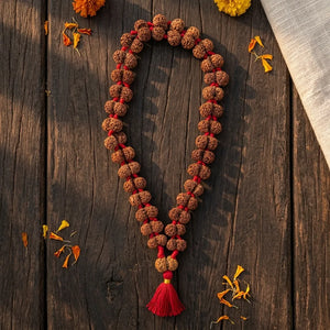 Gauri Shankar Rudraksha Kantha – Premium Mala of Naturally Fused Beads