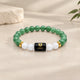 Gemini (Mithun) Rashi Bracelet – Natural Green Aventurine and Milky Quartz