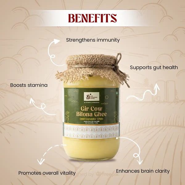 gir cow bilona ghee, pure gir cow ghee for pooja, bilona method ghee, desi cow ghee for havan, diya ghee for puja, sattvic ghee for rituals, traditional hand churned ghee, smoke free diya ghee, pooja ghee by acharya lavbhushan