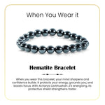 
                    
                      hematite bracelet, natural hematite stone bracelet, grounding stability bracelet, focus clarity gemstone bracelet, emotional balance crystal jewelry, daily wear gemstone bracelet, mindfulness stone bracelet, spiritual bracelet by acharya lavbhushan, when you wear it 
                    
                  