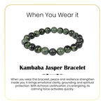 
                    
                      kambaba jasper bracelet, natural kambaba jasper stone bracelet, calm grounding gemstone, emotional stability crystal bracelet, grounding stone jewelry, inner balance gemstone, daily wear spiritual bracelet, bracelet by acharya lavbhushan, when you wear it 
                    
                  