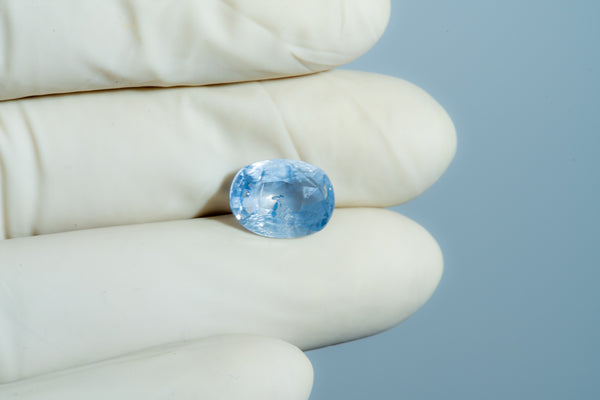 Natural Blue Sapphire (Neelam) 7.42 Carats - Media 4