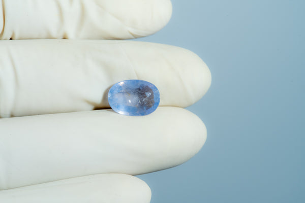 Natural Blue Sapphire (Neelam) 5.77 Carats - Media 4