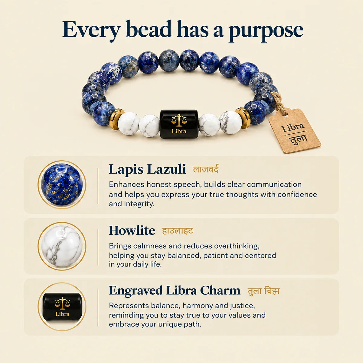 Libra (Tula) Rashi Bracelet