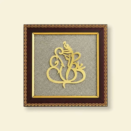 lord ganesha photo frame, ganesh ji photo frame, ganesha frame for pooja, vighnaharta ganesh frame, obstacle removal deity frame, new beginnings ganesha frame, vastu frame for home and office, ganesha photo for daily worship, lord ganesha frame by acharya lavbhushan