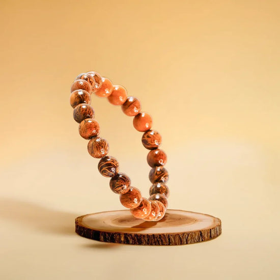 mariam jasper bracelet, natural jasper stone bracelet, grounding gemstone bracelet, inner strength crystal jewelry, stability stone bracelet, emotional balance gemstone, daily wear spiritual bracelet, bracelet by acharya lavbhushan