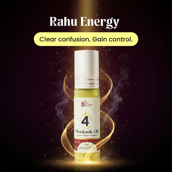 moolank 4 oil acharya lavbhushan, numerology oil, rahu energy oil, grounding stability oil, resilience discipline oil, inner strength energy, essential oil blend, spiritual energy oil, astrology numerology remedy, born 4 13 22 31