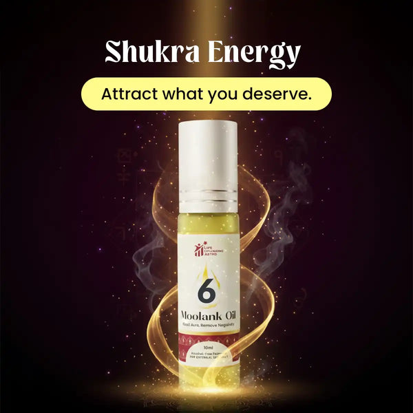 moolank 6 oil acharya lavbhushan, numerology oil, venus energy oil, shukra remedy, love harmony oil, relationship positivity, creativity artistic energy, essential oil blend, spiritual energy oil, born 6 15 24