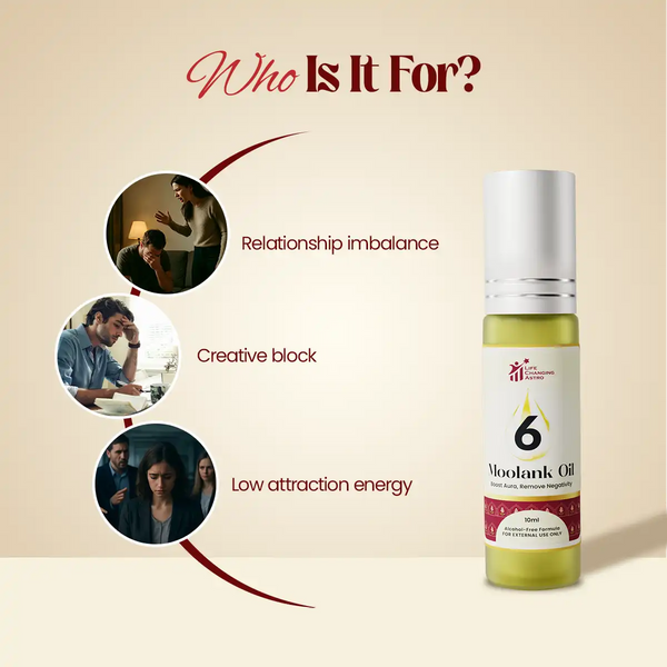 moolank 6 oil acharya lavbhushan, numerology oil, venus energy oil, shukra remedy, love harmony oil, relationship positivity, creativity artistic energy, essential oil blend, spiritual energy oil, born 6 15 24