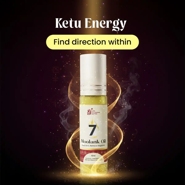 moolank 7 oil acharya lavbhushan, numerology oil, ketu energy oil, spiritual growth oil, meditation calmness, intuition self awareness, inner peace energy, essential oil blend, spiritual energy oil, born 7 16 25