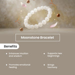 
                    
                      moonstone bracelet, natural moonstone gemstone bracelet, intuition crystal bracelet, new beginnings stone jewelry, emotional balance bracelet, grounding gemstone jewelry, daily wear spiritual bracelet, bracelet by acharya lavbhushan, benefits
                    
                  