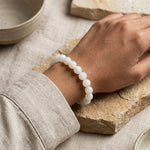 
                    
                      moonstone bracelet, natural moonstone gemstone bracelet, intuition crystal bracelet, new beginnings stone jewelry, emotional balance bracelet, grounding gemstone jewelry, daily wear spiritual bracelet, bracelet by acharya lavbhushan, when you wear it 
                    
                  