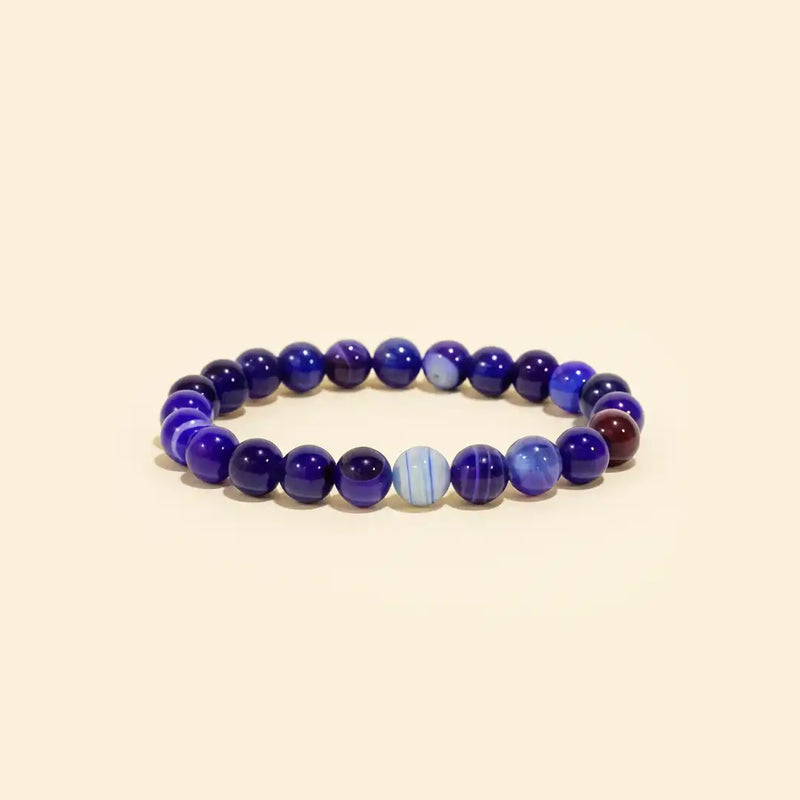 Natural Blue Agate Bracelet