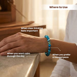 
                    
                      natural blue agate bracelet, blue agate gemstone bracelet, calm clarity bracelet, communication stone bracelet, grounding crystal jewelry, emotional balance bracelet, daily wear gemstone bracelet, spiritual bracelet by acharya lavbhushan, when you wear it 
                    
                  