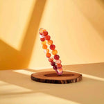 
                    
                      natural carnelian striped agate bracelet, carnelian agate gemstone bracelet, motivation confidence bracelet, grounding stone bracelet, striped agate crystal jewelry, emotional balance bracelet, daily wear gemstone bracelet, spiritual stone bracelet, by acharya lavbhushan
                    
                  