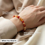 
                    
                      natural carnelian striped agate bracelet, carnelian agate gemstone bracelet, motivation confidence bracelet, grounding stone bracelet, striped agate crystal jewelry, emotional balance bracelet, daily wear gemstone bracelet, spiritual stone bracelet, when you wear it, by acharya lavbhushan
                    
                  