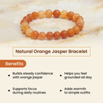 
                    
                      natural orange jasper bracelet, orange jasper gemstone bracelet, confidence positivity bracelet, grounding stone bracelet, jasper crystal jewelry, emotional balance bracelet, daily wear gemstone bracelet, spiritual stone bracelet by acharya lavbhushan, benefits 
                    
                  