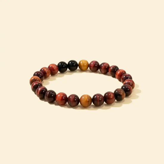 natural striped agate bracelet, striped agate gemstone bracelet, grounding stone bracelet, stability and patience bracelet, agate crystal jewelry, emotional balance bracelet, daily wear grounding bracelet, spiritual gemstone bracelet, by acharya lavbhushan
