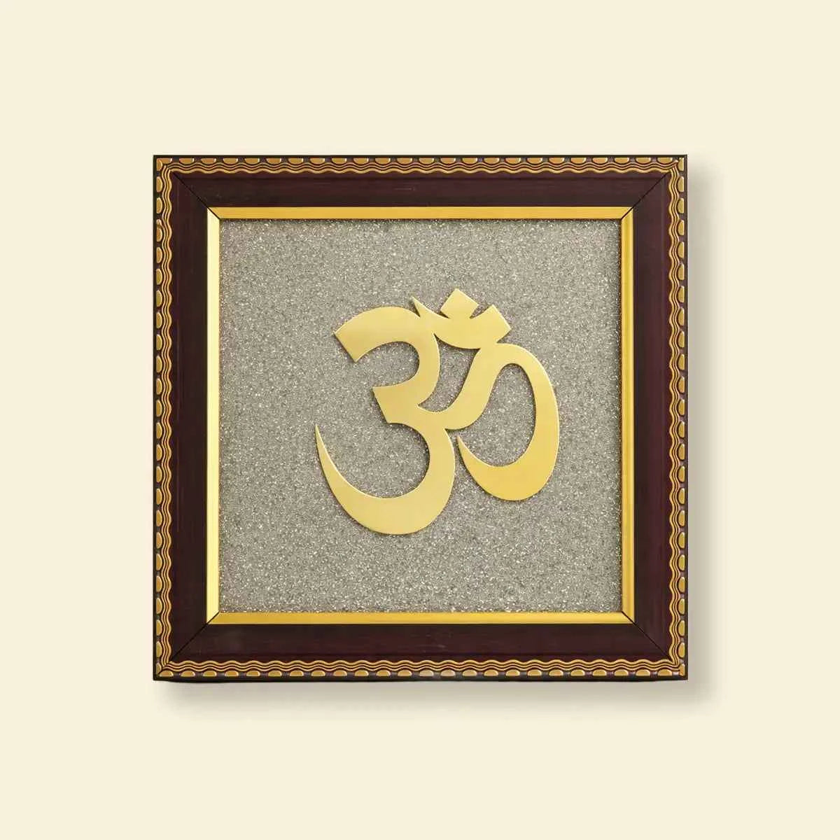 om vastu frame, om symbol wall frame, vastu correction frame, om frame for home entrance, spiritual vastu frame, positive energy wall frame, protection vastu frame, vastu frame for office, om vastu frame by acharya lavbhushan